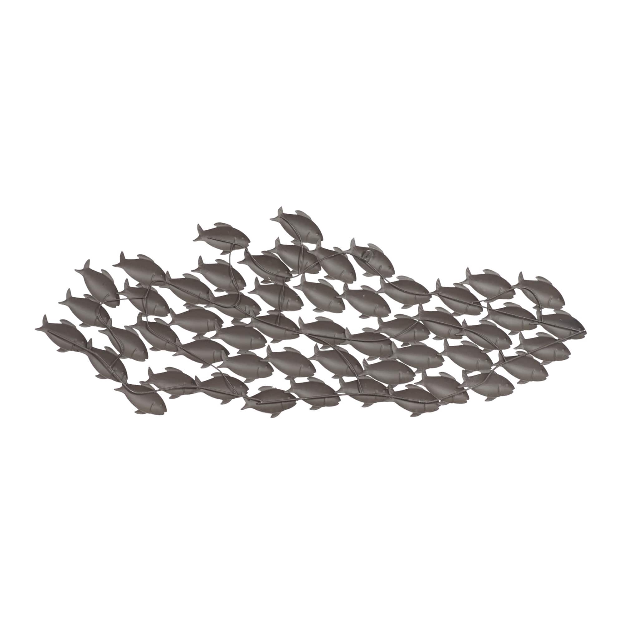 Dark Brown Metal Coastal Fish Wall Décor